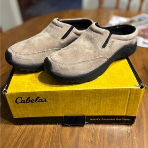 Cabela's Women's Taupe Suede Slide Mules